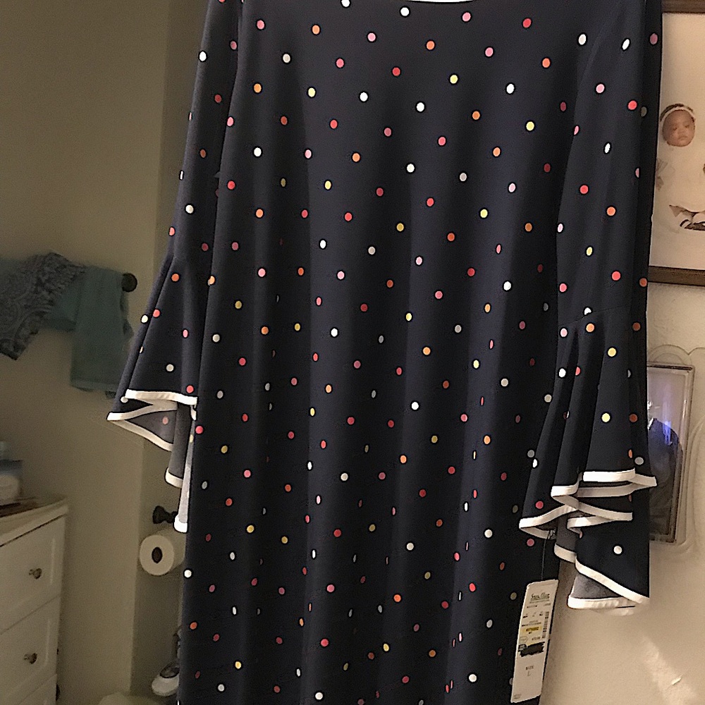 NWT! MSK Long Sleeve Peasant Dress
